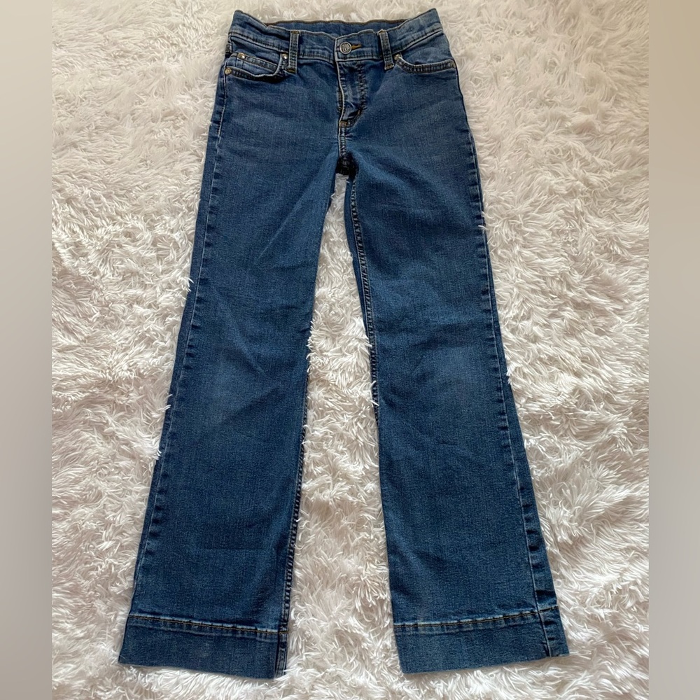 Wrangler Girls Size 12R Wide Leg Trouser Jean in Darci